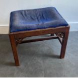 An 18th cent Chippendale mahogany stool