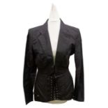 JEAN PAUL GAULTIER (b.1952) Corset blazer - a vintage satin/cotton look fitted jacket from