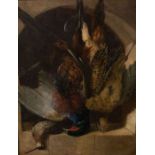 English School (19th Century) Game still life of hanging pheasants and a woodcock oil on canvas,