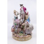 A late 19th/ early 20th Century Meissen figural group after the 18th Century Gardener series