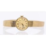 Tudor Rolex- a Ladies 9ct gold Tudor wristwatch, comprising a round signed  gilt dial with applied