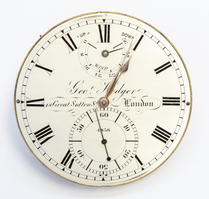 A good marine chronometer by George Hedger 42 Great Sutton Street London. No 4858 with 3 1/2" - Image 5 of 6