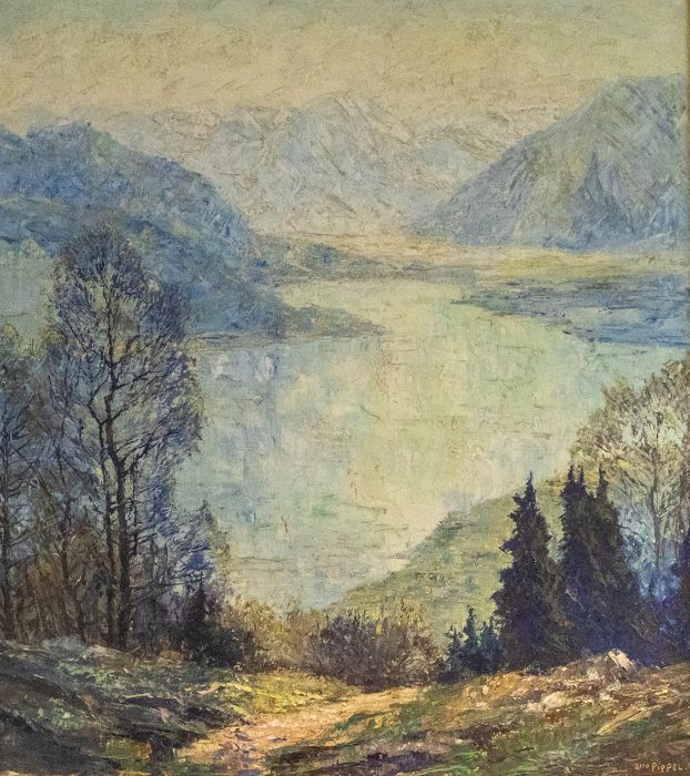 Otto Eduard Pippel (1878-1960) Mountain Scene oil on canvas, 109 x 99cm  signed lower right, framed