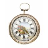 An 18th century silver pair case verge pocket watch for the Dutch market, movement marked Jn