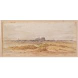 Samuel Bough RSA (1822-1878) Edinburgh  watercolour, 12 x 25.5cm  signed and dated 1866 lower