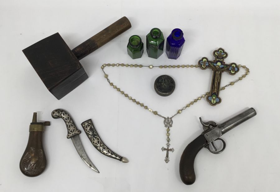 An unusual composite Vampire Slaying Kit, likely a marriage of several 19th century parts, housed in - Image 4 of 6