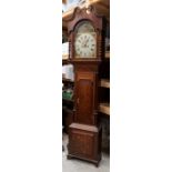 Bookhouse of Derby 8 day longcase clock. with two train weight driven movement striking on a bell