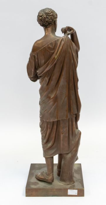 A late 19th Century French bronze cast as the classical figure of Diane de Gabies (after the - Image 3 of 5