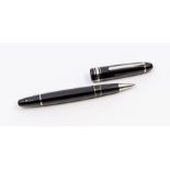 Boxed black ballpoint Mont Blanc pen with refill