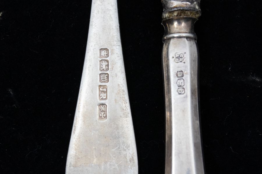 A collection of early 20th century Sheffield silver flatware to include; A pair of ladles, - Image 2 of 2