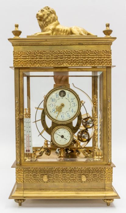 A large Ferris Wheel Rolling ball clock and weather station, this impressive four glass clock is