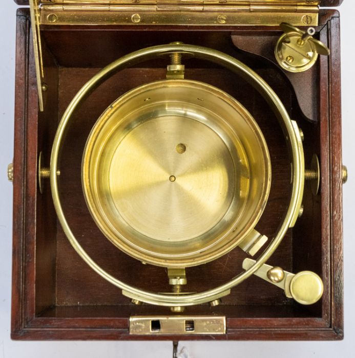 A good marine chronometer by George Hedger 42 Great Sutton Street London. No 4858 with 3 1/2" - Image 6 of 6