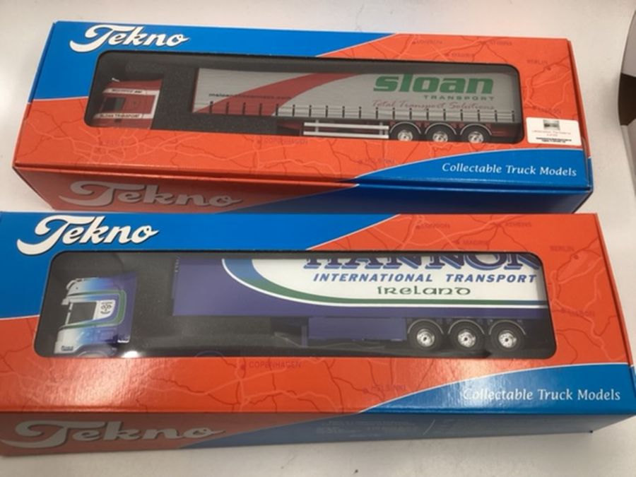 Tekno - model scale trucks 1:50 boxed and unused to include a Hannon 03/2006 116 and a Sloan 05/2005