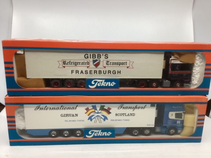 Tekno trucks : the British collection , Hamilton 11/1999 79 and Gibbs 04/1997 52 pair of boxed and