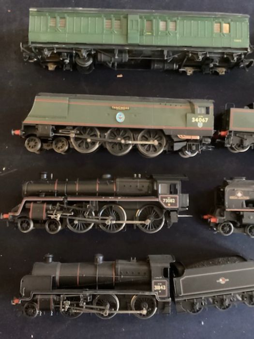 Large excellent  Hornby and German Toy train Loco tender trucks and various carriages from a Model - Image 7 of 10