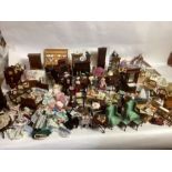 Dolls House furniture including Dolls House Emporium vintage pieces-Very large selection of good