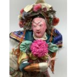 Large Intricate Vintage antique Painted head doll from Singapore 1950s dressed in wonderful
