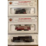 N Gauge: A collection of three boxed N Gauge locomotives to comprise: Tomix N Gauge locomotive