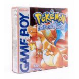 Pokemon: A boxed Nintendo Gameboy, Pokemon Red version, Nintendo red strip sealed, 1998, rare in