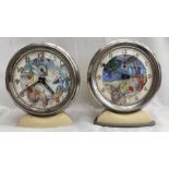 Alarm Clocks: A pair of vintage animated alarm clocks, to comprise: Jaz, France. Little Red Riding