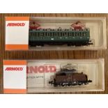 Arnold: A pair of boxed Arnold N Gauge locomotives: 2428 and 2930. Both boxed in excellent