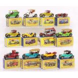 Matchbox: A collection of twelve assorted boxed Matchbox Models of Yesteryear vehicles to