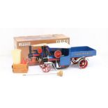 Mamod: A boxed Mamod, Steam Wagon, Reference SW1, blue livery. Original box, general wear expected