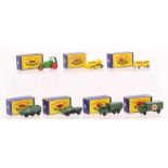 Matchbox: A collection of seven boxed Matchbox vehicles to comprise: Aveling Barford Road Roller
