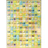 Pokemon: An uncut Pokemon printers sheet, 'Property of Wizards of the Coast - PM - BS1 - EN - Form 7