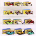 Matchbox: A collection of twelve boxed Matchbox Models of Yesteryear vehicles to comprise: 1911