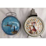 Alarm Clocks: A pair of vintage animated alarm clocks, comprising: Diamond Shanghai Sea Lions, and