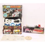 Scalextric: A boxed Scalextric Juggernaut Lowloader, Reference C302, slight damage to vehicle, box