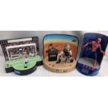 Clocks: A collection of three novelty battery powered clocks, to comprise: Match of the Day,