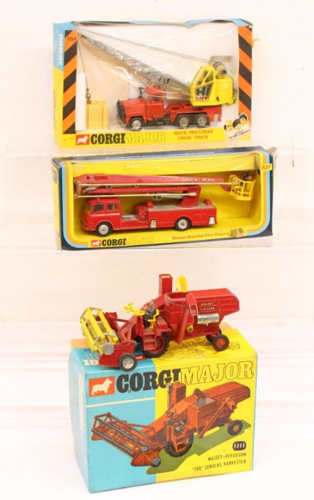 Corgi: A collection of three boxed Corgi Major Toys vehicles, to comprise: Simon Snorkel Fire