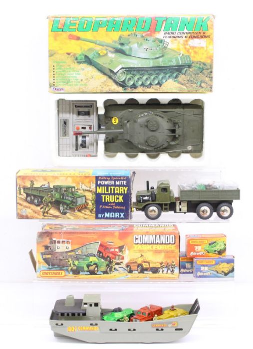 Matchbox: A boxed Matchbox, Commando Task Force Set, comprising of landing craft, three boxed