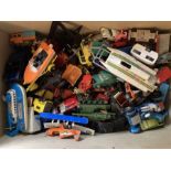 Diecast: A collection of assorted diecast playworn vehicles to include: Corgi, Matchbox, Majorette