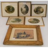 A set of Victorian framed prints, together with a Victorian framed print of a French transport horse