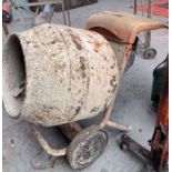 Cement mixer, petrol. THIS ITEM IS OFF SITE AND SHOULD BE COLLECTED FROM VENDOR’s ADDRESS WITHIN TWO