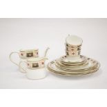 Royal Crown Derby - a Derby Border tea service, together with dinner ware items (damaged lid)