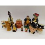 A large collection of early to mid 20th century Staffordshire character Toby Jugs