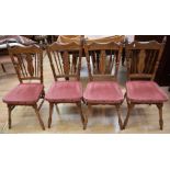 A collection of late 19th and early 20th century chairs, together with a mid 20th century trolley,