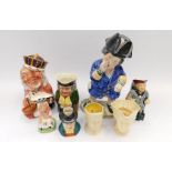 A large collection of early to mid 20th century Staffordshire character Toby Jugs