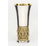 An Aurum Limited Edition silver goblet, made to commemorate The 750 Anniversary in 1988 of The