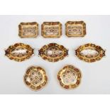 A collection of eight boxed Royal Crown Derby 1128 pin dishes - 1st quality
