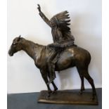After Cyrus Edwin Dallin (American 1844-1944) Chief Washakie bronze, inscribed © C E Dallin on the