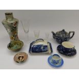 Early to mid 20th century ceramics and glass wares to include: meat plates, fruit bowls, tea