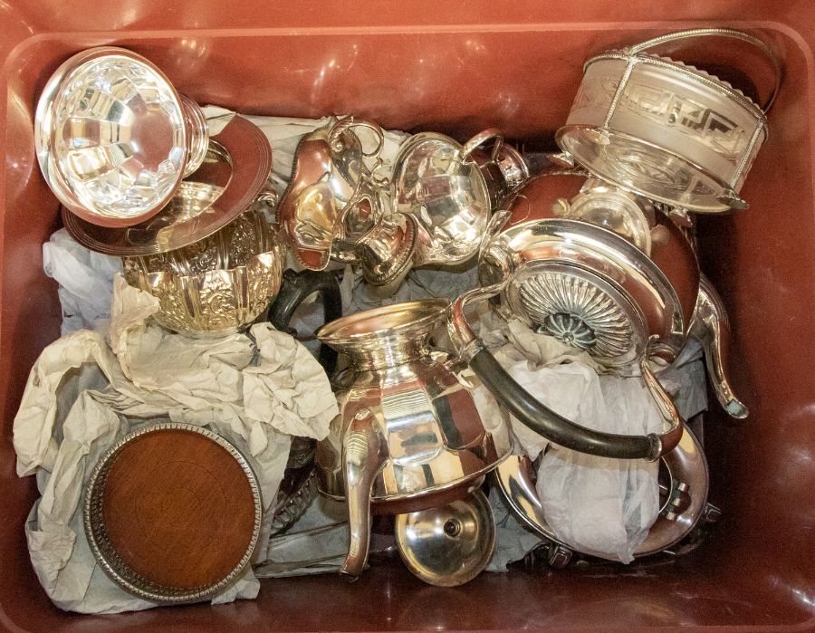 A large collection of silver plated items to include; salvers, comport, tray, coaster, various - Image 5 of 5