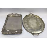 Two late 19th century / early 20th century electroplated galleried trays. To include: one