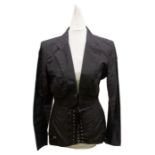 JEAN PAUL GAULTIER (b.1952) Corset blazer - a vintage satin/cotton look fitted jacket from Gaultier