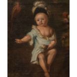 ***WITHDRAWN*** Continental School (late 17th Century) Portrait of a Child in Classical dress, black